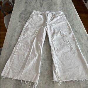 Zara White Flare Wide-Leg Jeans